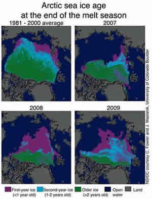 arctic sea ice extent 2009