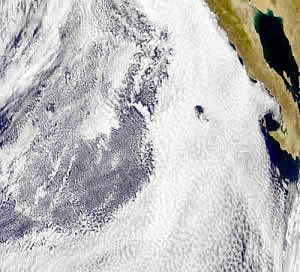 cloud patterns Pacific Ocean coast Baja California