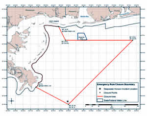 gulf mexico oil spill closed fishing NOAA