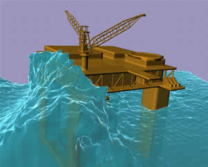 rogue wave model oil platform