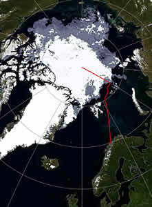 polarstern route north pole seaice