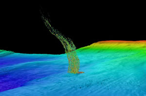 methane rising seafloor