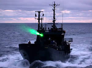 bob barker sea shepherd green laser