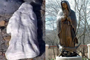 virgin mary seashell