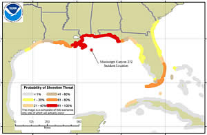 NOAA oil model florida keys miami