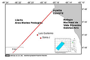 costa rica shrimp trawlers illegal