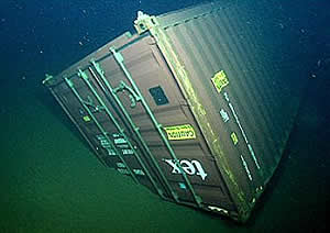 ocean container sank