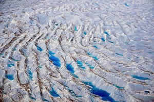 standing meltwater greenland crevasse